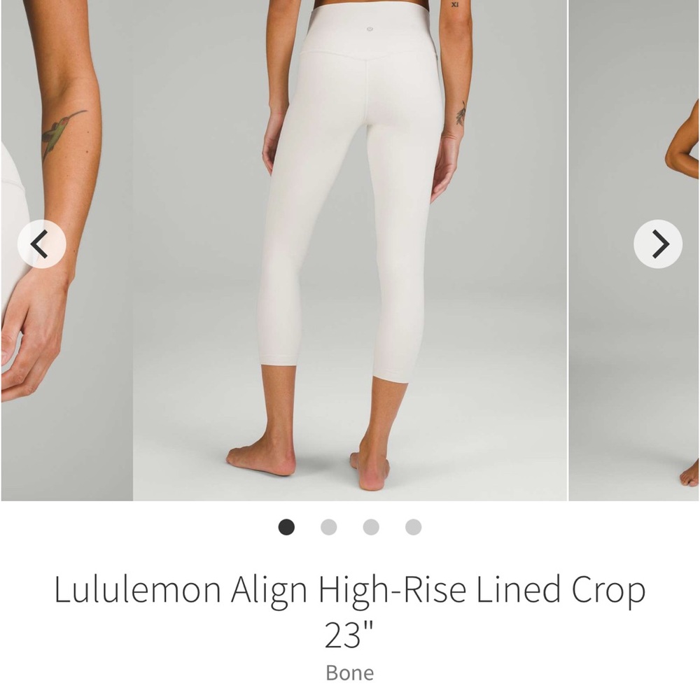 Align High-rise  (Lined) Crop 23” inseam Size 8